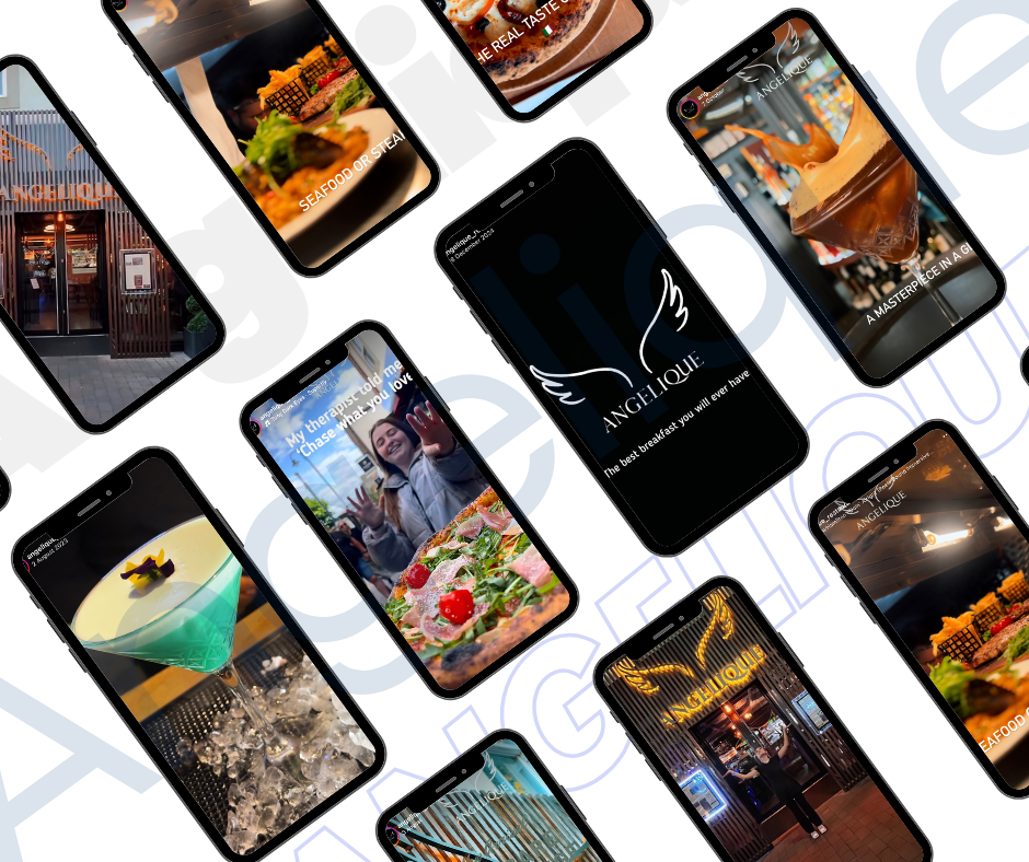 Angelique Italian Restaurant content creation and social marketing preview